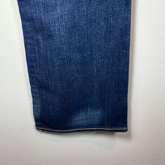 Big Star Casey Jeans Dark Blue Distressed Denim Ultra Low Rise Womens Sz 28 Long - Picture 14 of 16